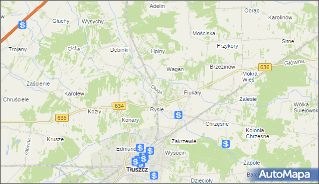 mapa Jarzębia Łąka, Jarzębia Łąka na mapie Targeo