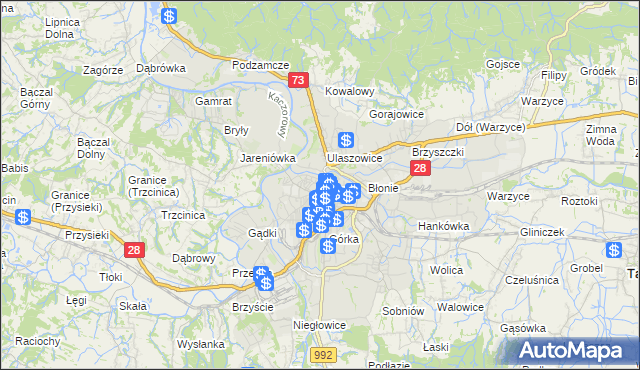 mapa Jasła, Jasło na mapie Targeo