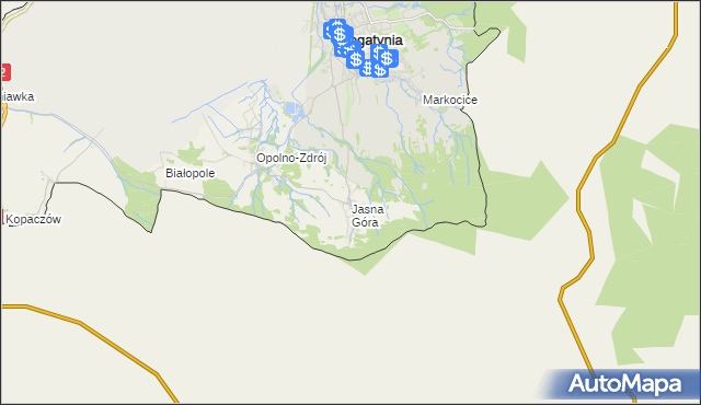 mapa Jasna Góra gmina Bogatynia, Jasna Góra gmina Bogatynia na mapie Targeo
