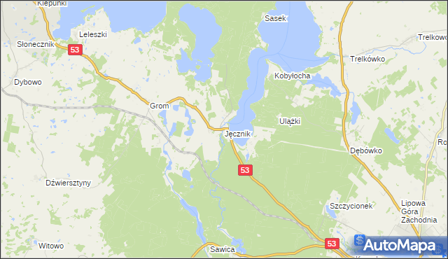 mapa Jęcznik, Jęcznik na mapie Targeo