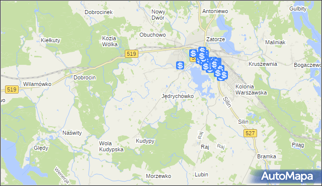 mapa Jędrychówko, Jędrychówko na mapie Targeo