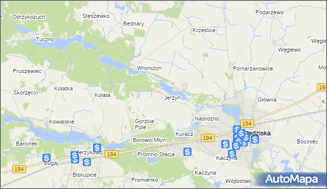 mapa Jerzyn, Jerzyn na mapie Targeo