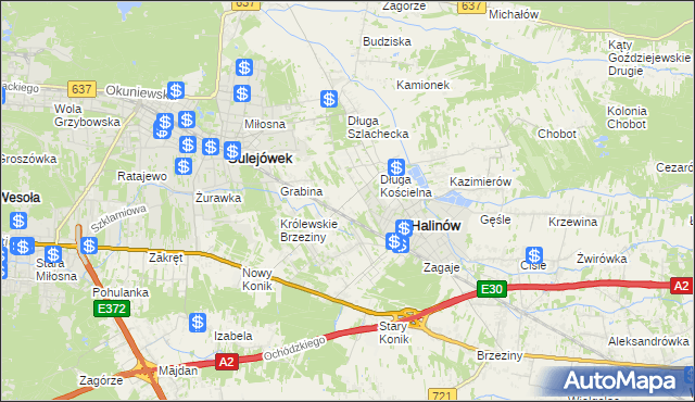 mapa Józefin gmina Halinów, Józefin gmina Halinów na mapie Targeo