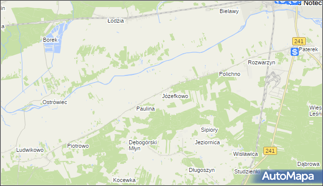 mapa Józefkowo gmina Kcynia, Józefkowo gmina Kcynia na mapie Targeo