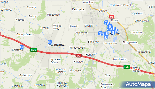 mapa Julianki, Julianki na mapie Targeo