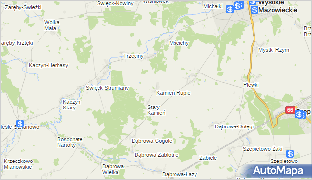 mapa Kamień-Rupie, Kamień-Rupie na mapie Targeo