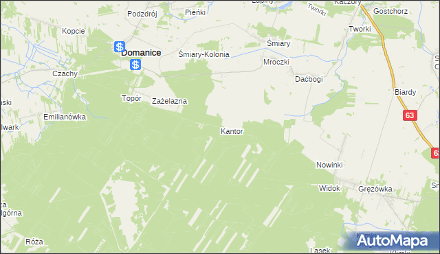 mapa Kantor, Kantor na mapie Targeo