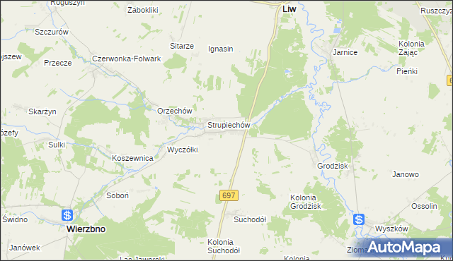 mapa Karczewiec, Karczewiec na mapie Targeo