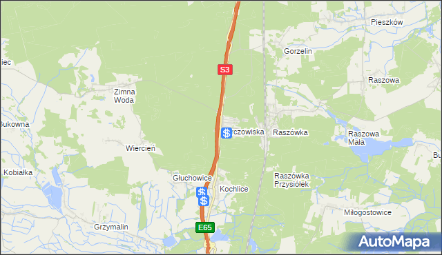 mapa Karczowiska, Karczowiska na mapie Targeo