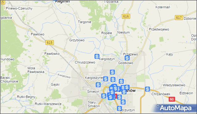 mapa Kargoszyn, Kargoszyn na mapie Targeo