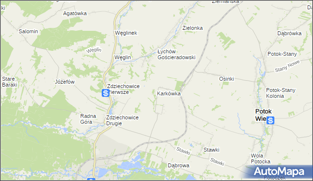 mapa Karkówka, Karkówka na mapie Targeo