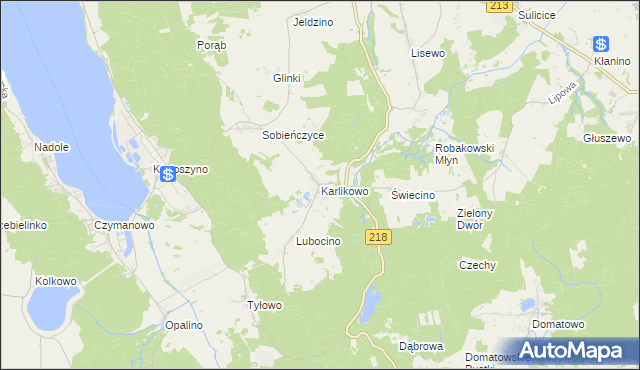 mapa Karlikowo, Karlikowo na mapie Targeo