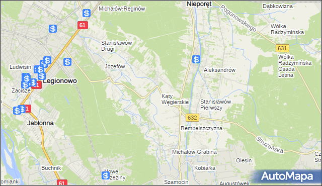 mapa Kąty Węgierskie, Kąty Węgierskie na mapie Targeo