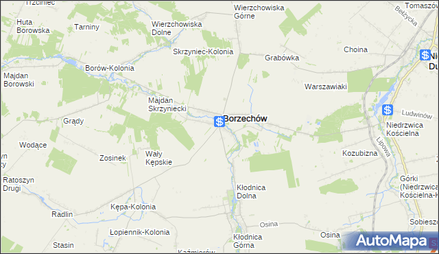mapa Kępa Borzechowska, Kępa Borzechowska na mapie Targeo