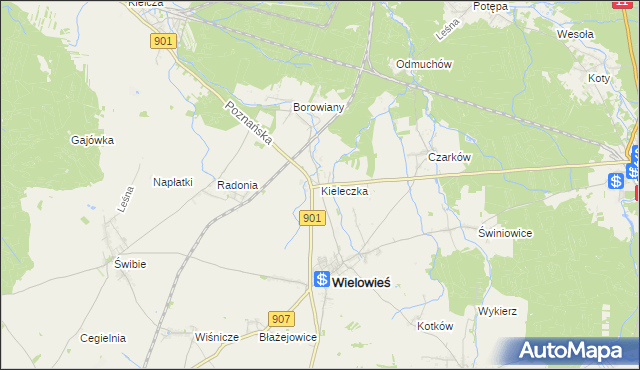 mapa Kieleczka, Kieleczka na mapie Targeo