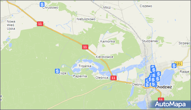 mapa Kierzkowice, Kierzkowice na mapie Targeo