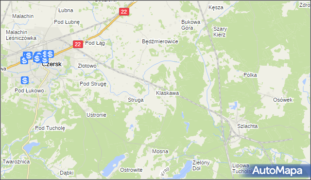 mapa Klaskawa, Klaskawa na mapie Targeo