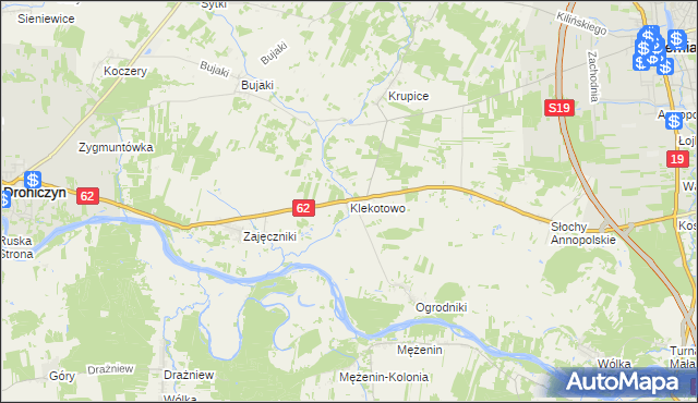 mapa Klekotowo gmina Siemiatycze, Klekotowo gmina Siemiatycze na mapie Targeo