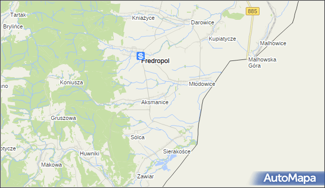 mapa Kłokowice, Kłokowice na mapie Targeo