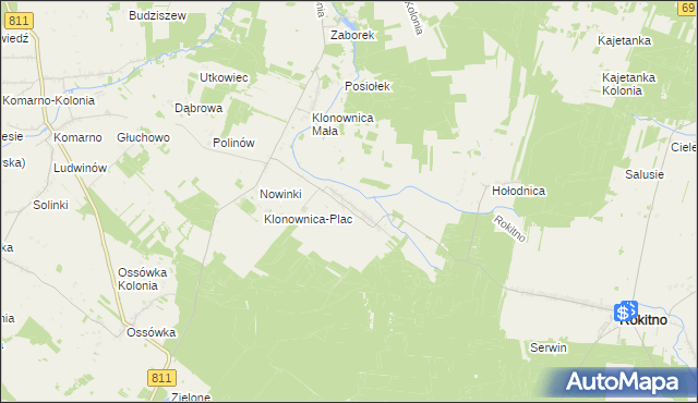 mapa Klonownica Duża, Klonownica Duża na mapie Targeo