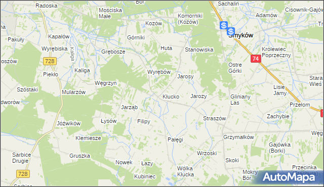 mapa Kłucko, Kłucko na mapie Targeo