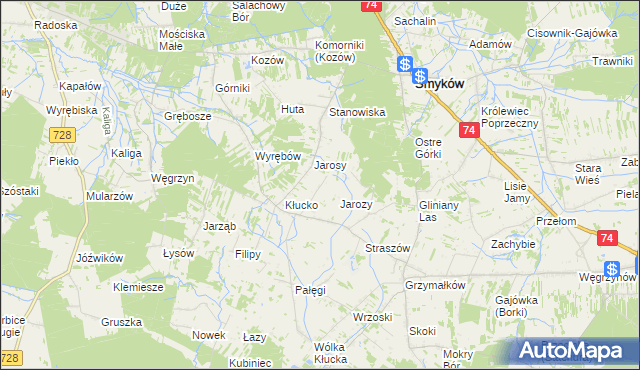 mapa Kłucko-Kolonia, Kłucko-Kolonia na mapie Targeo