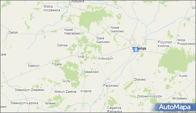 mapa Kobuszyn, Kobuszyn na mapie Targeo