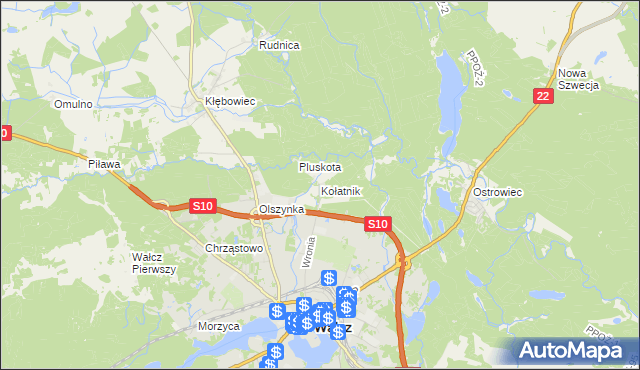 mapa Kołatnik, Kołatnik na mapie Targeo