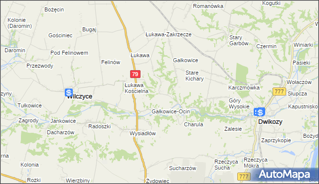 mapa Kolonia Gałkowice, Kolonia Gałkowice na mapie Targeo