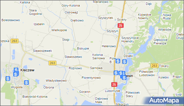 mapa Kolonia Sarnowa, Kolonia Sarnowa na mapie Targeo