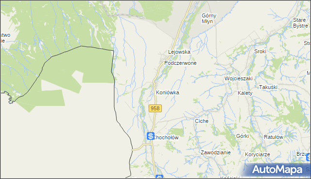 mapa Koniówka, Koniówka na mapie Targeo