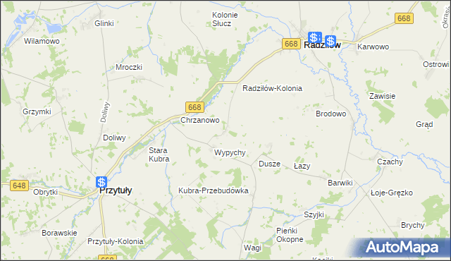 mapa Konopki gmina Radziłów, Konopki gmina Radziłów na mapie Targeo