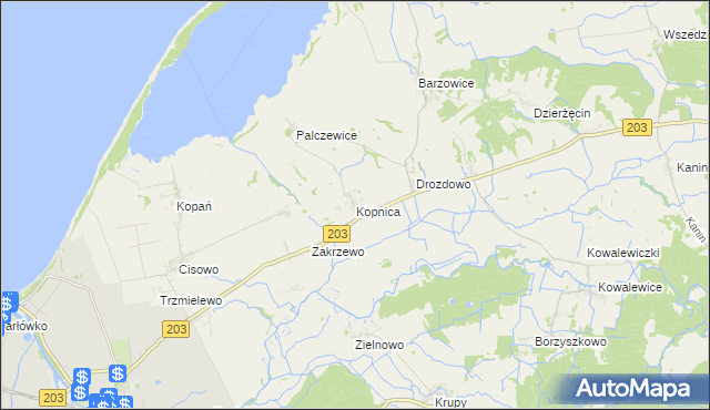 mapa Kopnica, Kopnica na mapie Targeo