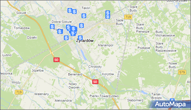 mapa Korytów A, Korytów A na mapie Targeo