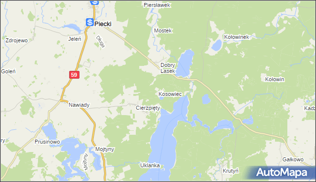 mapa Kosowiec, Kosowiec na mapie Targeo