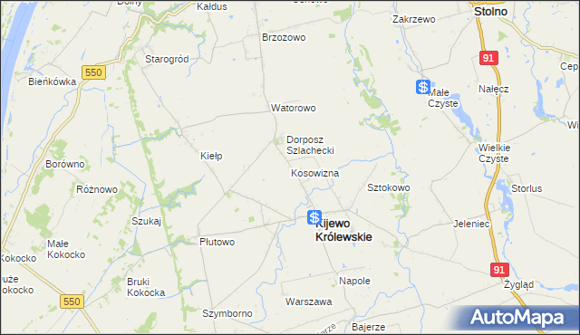 mapa Kosowizna, Kosowizna na mapie Targeo