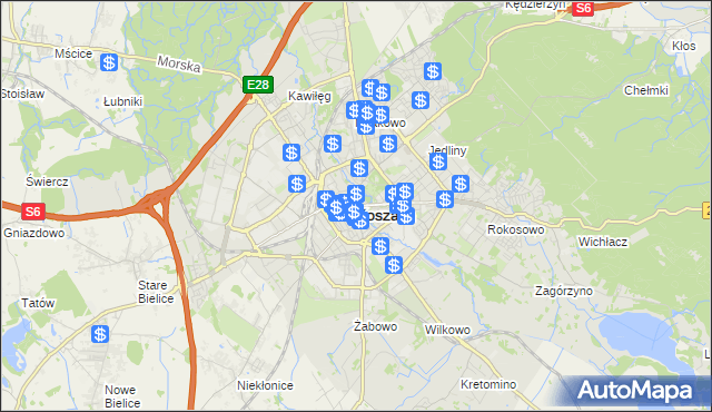 mapa Koszalina, Koszalin na mapie Targeo