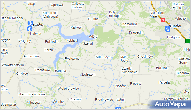 mapa Kotarszyn, Kotarszyn na mapie Targeo