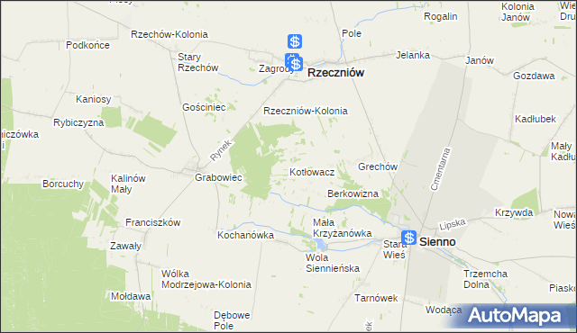 mapa Kotłowacz, Kotłowacz na mapie Targeo