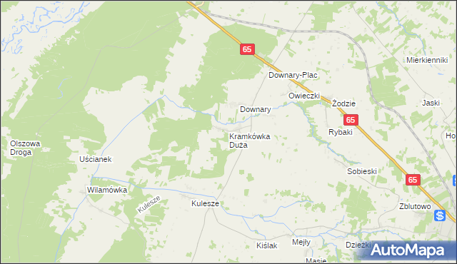 mapa Kramkówka Duża, Kramkówka Duża na mapie Targeo
