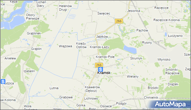 mapa Kramsk-Pole, Kramsk-Pole na mapie Targeo