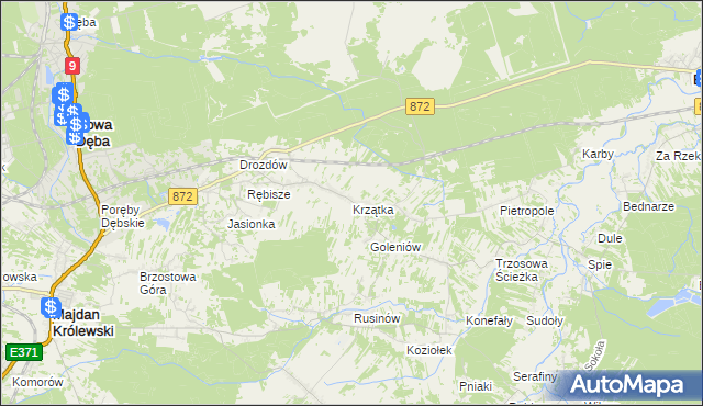 mapa Krzątka, Krzątka na mapie Targeo