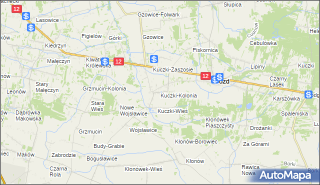 mapa Kuczki-Kolonia, Kuczki-Kolonia na mapie Targeo