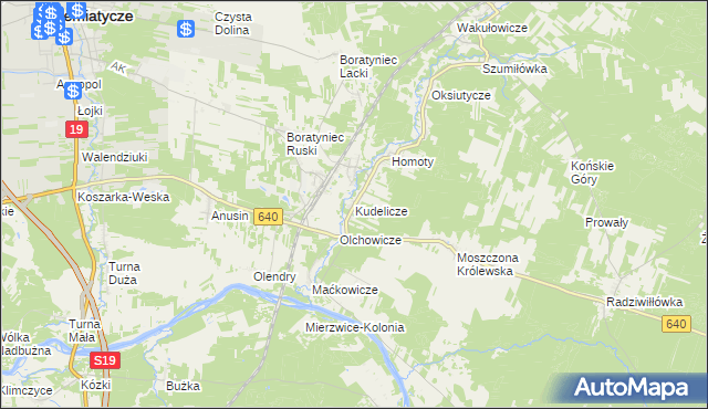 mapa Kudelicze, Kudelicze na mapie Targeo