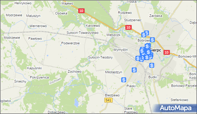 mapa Kwaśno, Kwaśno na mapie Targeo