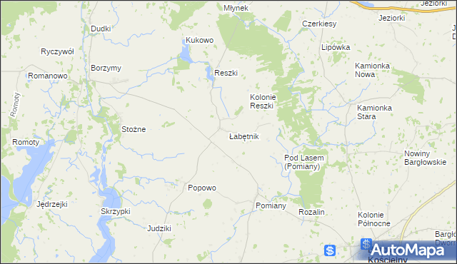 mapa Łabętnik, Łabętnik na mapie Targeo