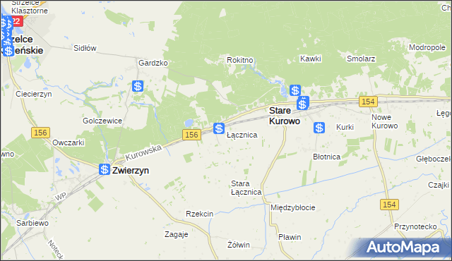 mapa Łącznica, Łącznica na mapie Targeo