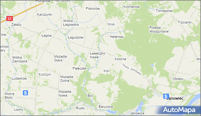 mapa Ławeczko Stare, Ławeczko Stare na mapie Targeo