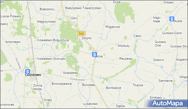 mapa Lelice, Lelice na mapie Targeo