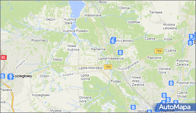 mapa Lgota-Nadwarcie, Lgota-Nadwarcie na mapie Targeo